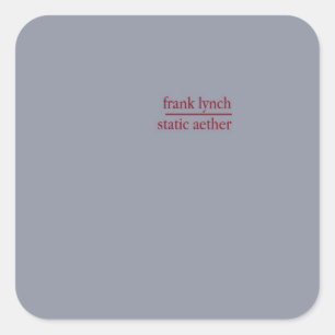 Adesivo Quadrado Frank Lynch - Aether estático