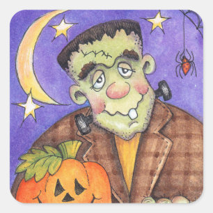 Adesivo Quadrado Frankenstein