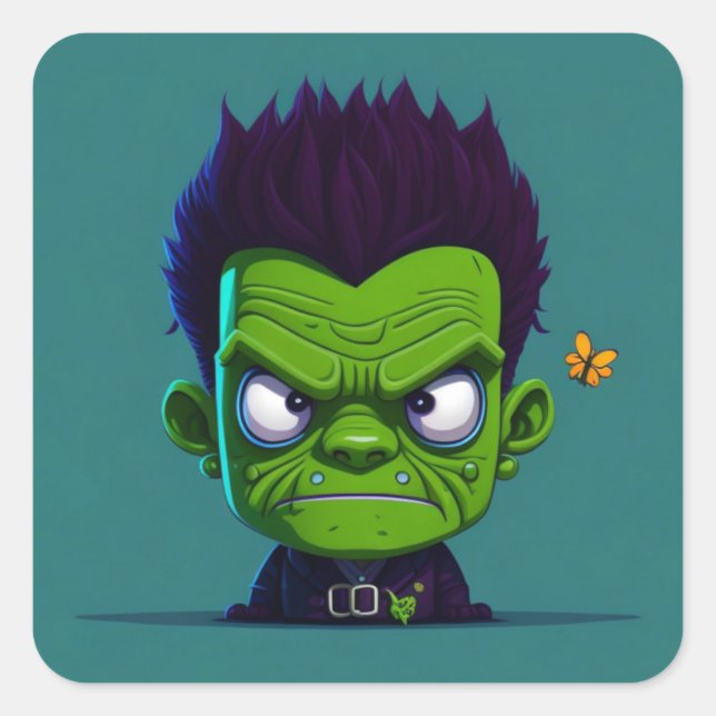 Adesivo Quadrado Frankenstein Fofo (Frente)