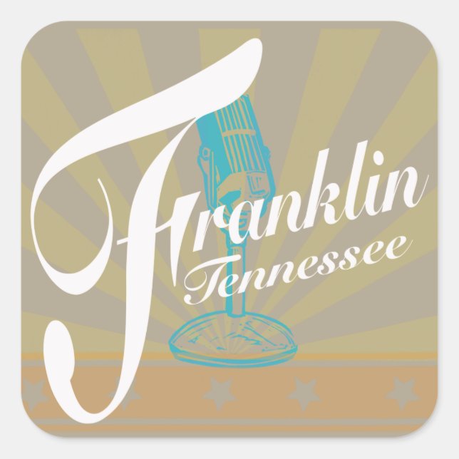 Adesivo Quadrado Franklin Tennessee Stickers (Frente)