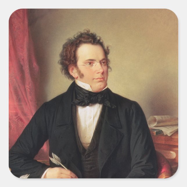 Adesivo Quadrado Franz Peter Schubert (Frente)
