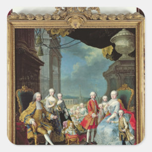 Adesivo Quadrado Franz Stephan mim com sua esposa Marie-Therese