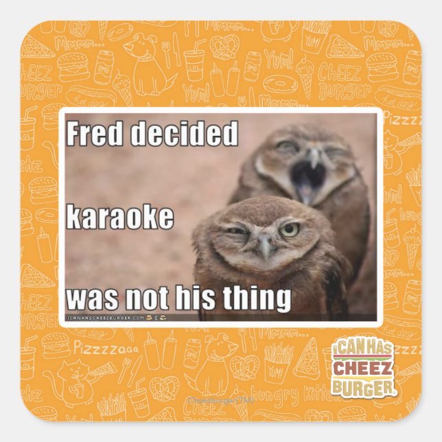 Adesivo Quadrado Fred decidiu (Frente)