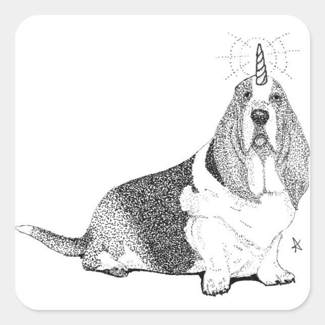 Adesivo Quadrado Fred, o Pau do Bassetcorn (Frente)