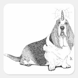 Adesivo Quadrado Fred, o Pau do Bassetcorn