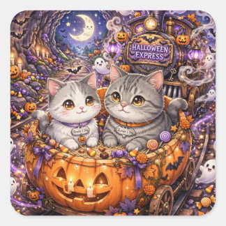 Adesivo Quadrado Freda e Junior Halloween Express Mouse Pad | Kaw