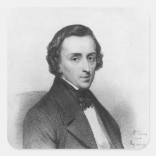 Adesivo Quadrado Frederic Chopin, após Ary Scheffer