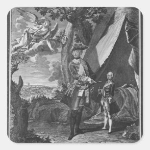 Adesivo Quadrado Frederick II e seu sobrinho Frederick William