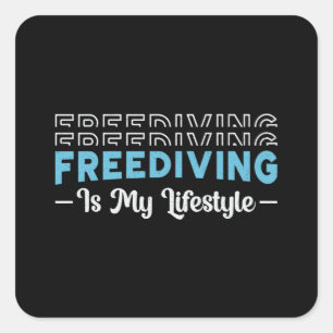 Adesivo Quadrado Freediving É O Meu Estilo De Vida, Os Ventiladore