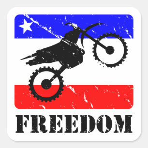 Adesivo Quadrado Freedom Dirt-Bike FLAIR
