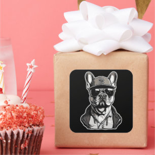 Adesivo Quadrado French Bulldog Streetwear