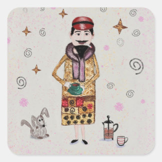 Adesivo Quadrado French Guy 