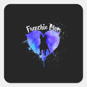 Adesivo Quadrado Frenchie Mãe Cachorro Francês Cachorro Cachorro Mã