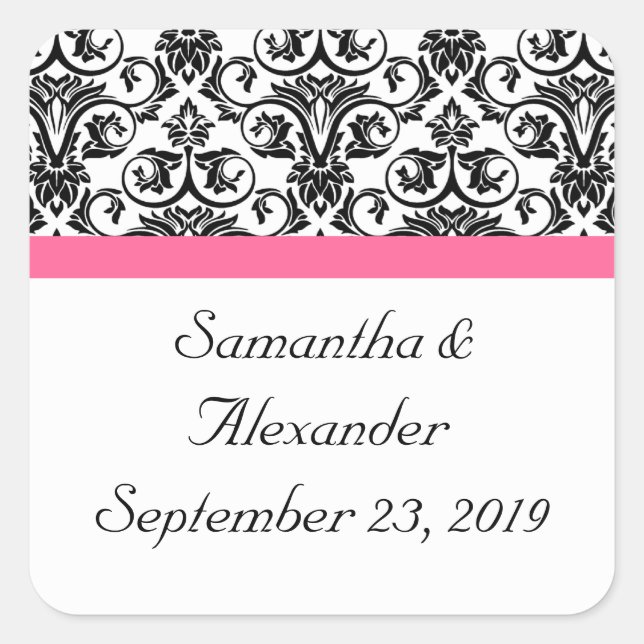 Adesivo Quadrado Frente-rosa e Damasco Branco vitorioso (Frente)