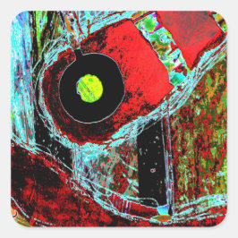 Adesivo Quadrado Frequency Serpent – Abstract Energy Compact Mirror