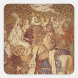 Adesivo Quadrado Fresco, Elisabeth-Galerie, castelo de Wartburg