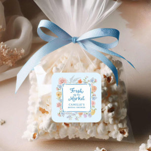 Adesivo Quadrado Frescos do Mercado Azul Chá de Panela