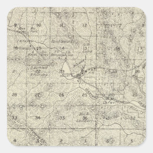 Adesivo Quadrado Fresno County, Califórnia 19