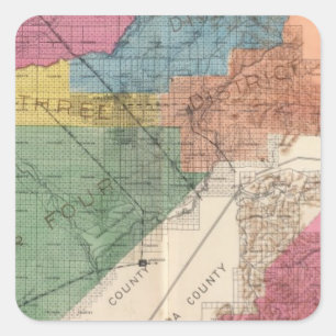 Adesivo Quadrado Fresno County, Califórnia 31
