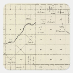 Adesivo Quadrado Fresno County, Califórnia 5
