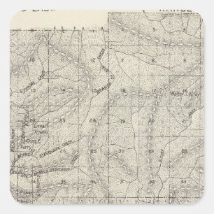 Adesivo Quadrado Fresno County, Califórnia 9