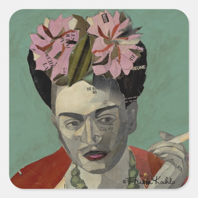 Adesivo Quadrado Frida Kahlo por Garcia Villegas (Frente)