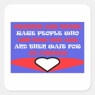 Adesivo Quadrado Friends themed colors red blue white design keyc