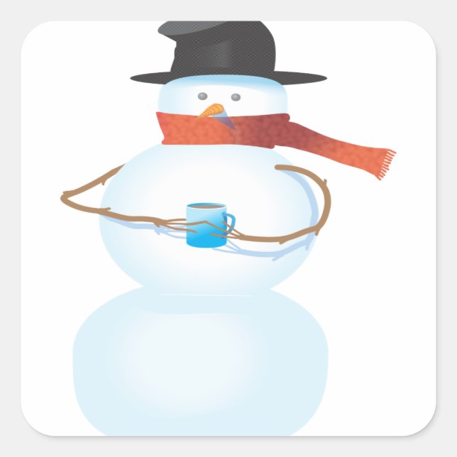 Adesivo Quadrado Frio Snowman (Frente)