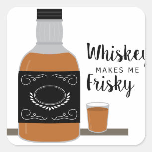 Adesivo Quadrado Frisky Whiskey