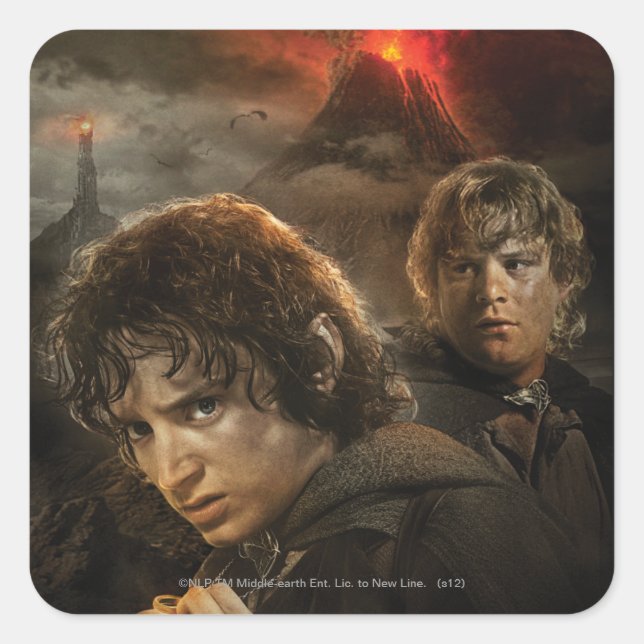 Adesivo Quadrado FRODO™ e Samwise (Frente)