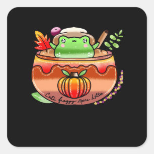 Adesivo Quadrado Froggy Delight Pumpkin Spice Lattaason