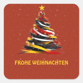 ADESIVO QUADRADO FROHE WEIHNACHTEN ALEMÃO STICKER
