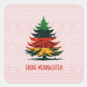 ADESIVO QUADRADO FROHE WEIHNACHTEN STICKER