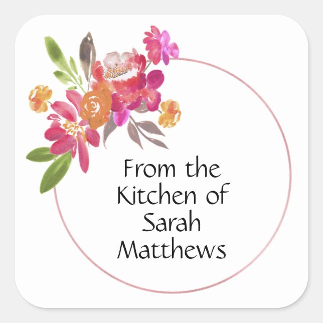 Adesivo Quadrado From the kitchen of stickers (Frente)