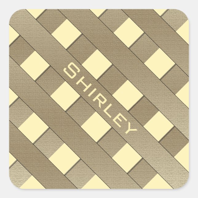 Adesivo Quadrado Fronteira de lattice por Shirley Taylor (Frente)