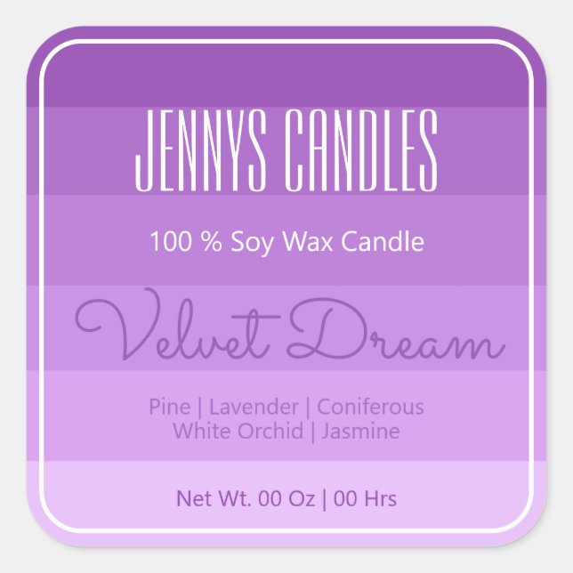 Adesivo Quadrado Fronteira Quadrada Moderna Pastel Arco-Íris Ombre  (Frente)