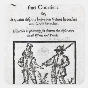 Adesivo Quadrado Frontispício para 'um gracejo para um Courtier