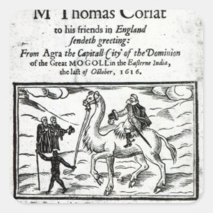 Adesivo Quadrado Frontispício, travles de Thomas Coryat em India