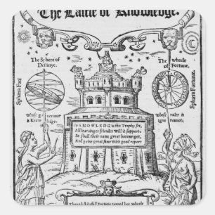 Adesivo Quadrado Frontispiece 'ao castelo de Knowledge