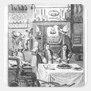 Adesivo Quadrado Frontispiece 'do Instructor da empregada