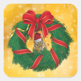 Adesivo Quadrado Frota de Natal de Chips Bonitos