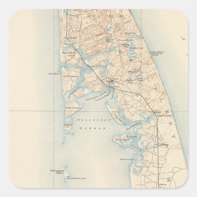 Adesivo Quadrado Frota do Bem-Estar, Massachusetts (Frente)