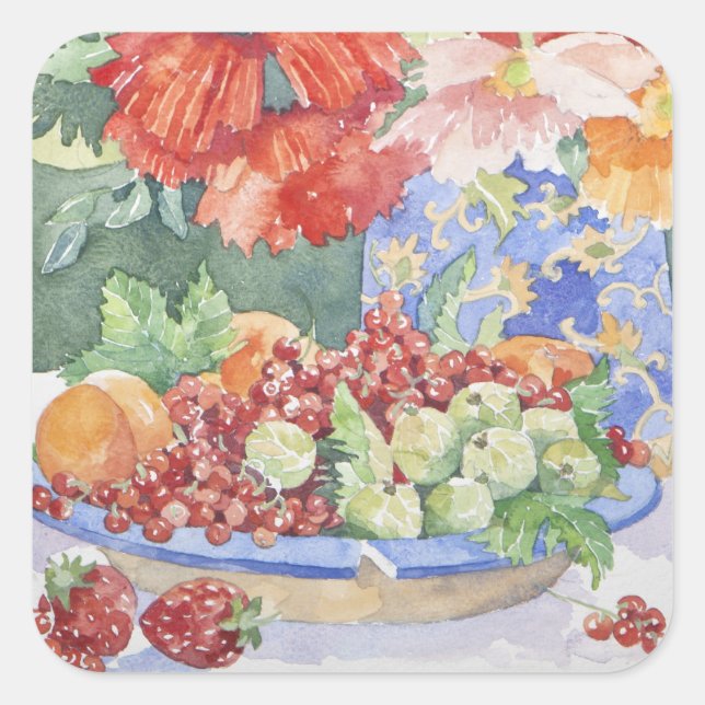 Adesivo Quadrado Fruta em uma placa 2014 (Frente)