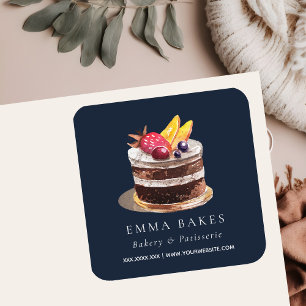 ADESIVO QUADRADO FRUTA FLORAL CAKE PATISSERIE CUPCAKE BAKERIE
