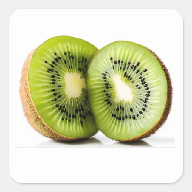 Adesivo Quadrado Fruta verde kiwi (Frente)