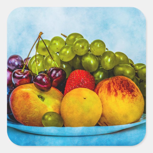 Adesivo Quadrado Frutas de Verão (Frente)