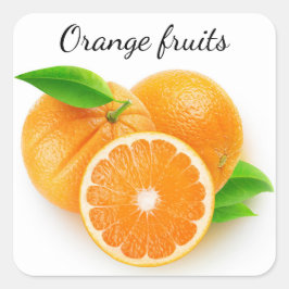 Adesivo Quadrado Frutas laranja