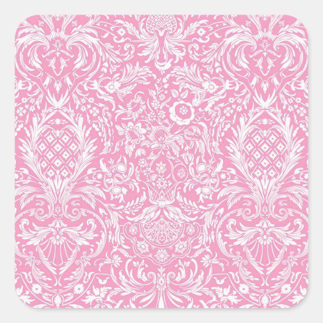 Adesivo Quadrado Fuchsia Pineapple Vitoriana Damasco (Frente)