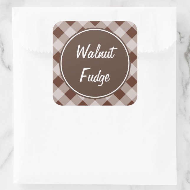 Adesivo Quadrado Fudge Gingham Kitchen Stickers (Bolsa)