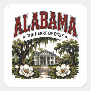 Adesivo Quadrado Fuga da Herança do Sul do Alabama